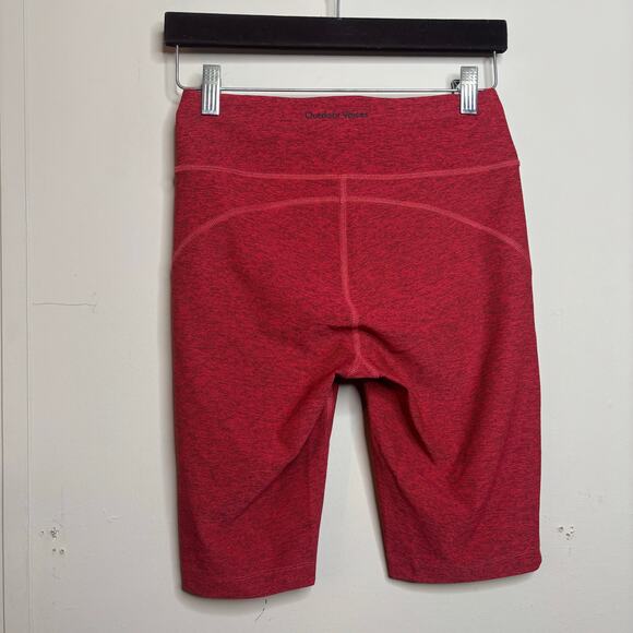 Outdoor Voices red high waist biker shorts activewear gym workout women's small - Picture 3 of 6